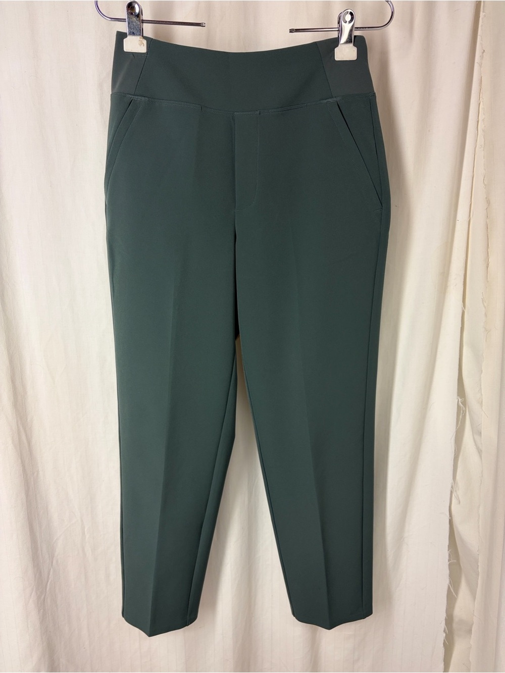 Athleta 2P 2 P Endless High Rise Pants Tapered Green Petite Perfect